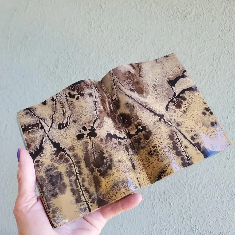Picture Story Jasper Pastel Dendrite Statement Book Carving Crystal 1400 grams